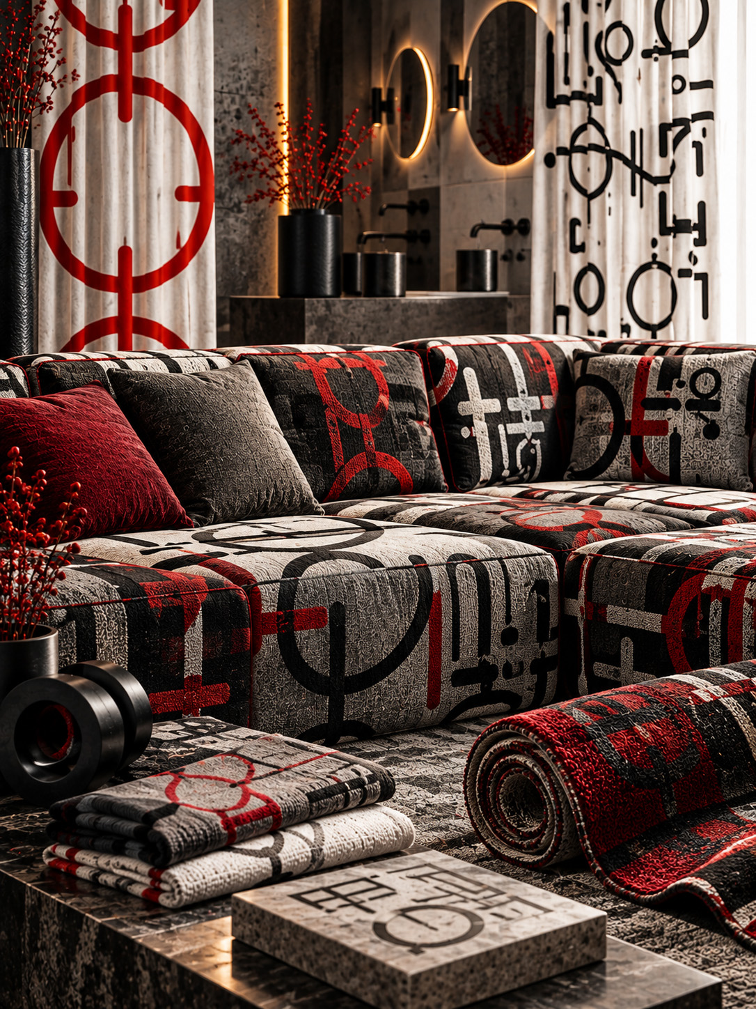 Artwork from the Red Charcoal Lounge collection